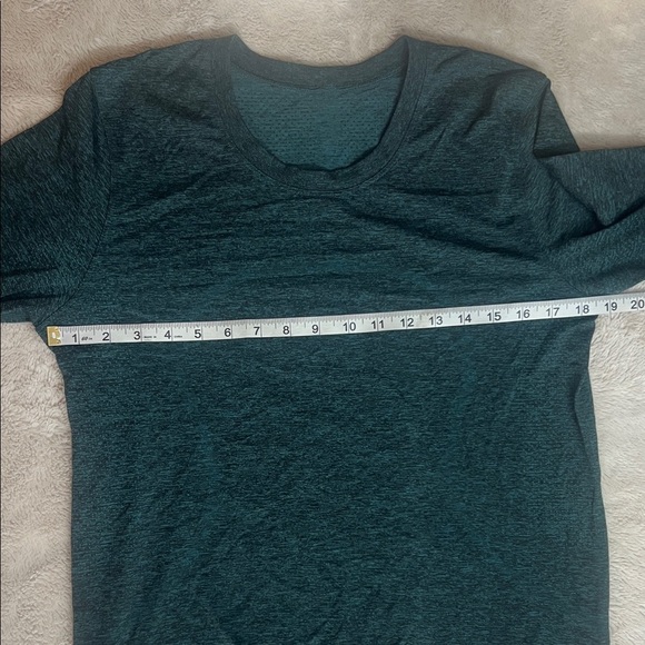 Lululemon Mens Surge Long Sleeve Shirt Teal Deep Green est sz M - Picture 6 of 11